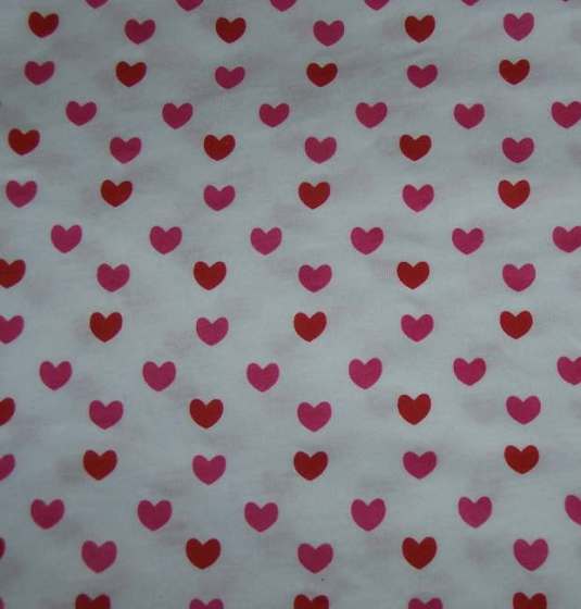 Multi coloured heart fabric