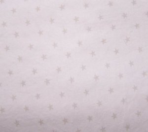White With Silver Stars Fabric