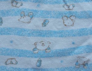 Blue teddy bear fabric